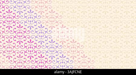 Motif floral délicat avec un effet dégradé. Illustration de Vecteur