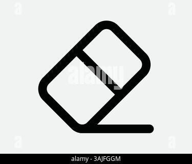 Effacer icône Effacer Supprimer Supprimer Editeur symbole de ligne contour retrait de dessin suppression Supprimer la forme en caoutchouc illustration graphique vecteur d'illustration Illustration de Vecteur