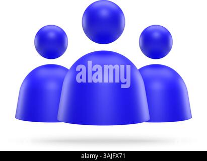 icône utilisateur de vecteur 3d. symbole de profil utilisateur Illustration de Vecteur