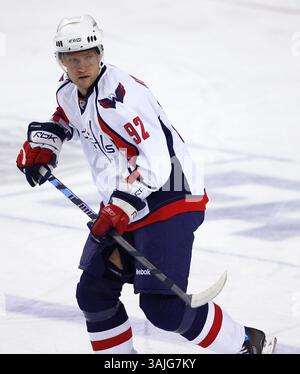23 oct. 2008 - Calgary, Alberta, Canada - photo de profil de joueur de la LNH sur Michael Nylander des Capitals de Washington, de Suède, lors d'un récent match à Calgary. (Crédit image : © Larry MacDougal via ZUMA Wire) Banque D'Images