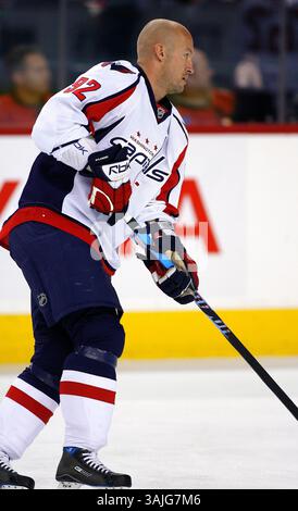 23 oct. 2008 - Calgary, Alberta, Canada - photo de profil de joueur de la LNH sur Michael Nylander des Capitals de Washington, de Suède, lors d'un récent match à Calgary. (Crédit image : © Larry MacDougal via ZUMA Wire) Banque D'Images
