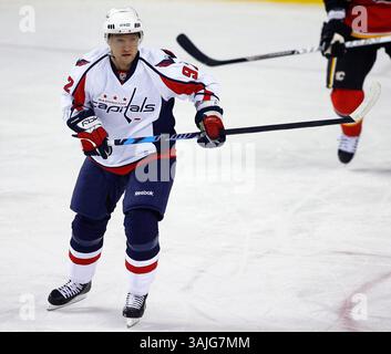23 oct. 2008 - Calgary, Alberta, Canada - photo de profil de joueur de la LNH sur Michael Nylander des Capitals de Washington, de Suède, lors d'un récent match à Calgary. (Crédit image : © Larry MacDougal via ZUMA Wire) Banque D'Images