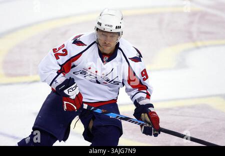 23 oct. 2008 - Calgary, Alberta, Canada - photo de profil de joueur de la LNH sur Michael Nylander des Capitals de Washington, de Suède, lors d'un récent match à Calgary. (Crédit image : © Larry MacDougal via ZUMA Wire) Banque D'Images