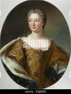 Ce portrait présumé d'Anne Louise Bénédicte de Bourbon, épouse de Louis Auguste, duc de Maine, peint entre 1720-1740, la montre dans une tenue élégante, peut-être au Château de champs-sur-Marne. Banque D'Images