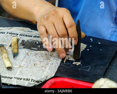 Usine de peinture de laque, Saigon, Vietnam Banque D'Images