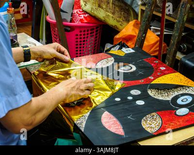 Usine de peinture de laque, Saigon, Vietnam Banque D'Images