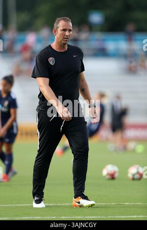 17 juin 2017 - Cary, Caroline du Nord, États-Unis - Cary, Caroline du Nord - samedi 17 juin 2017 : Scott Vallow avant un match de la saison régulière de la Ligue nationale de soccer féminin (NWSL) entre le courage de Caroline du Nord et les Boston Breakers au stade Sahlenâ€™s du WakeMed Soccer Park. Le courage a remporté le match 3-1. (Crédit image : © Andy Mead/ISIPhotos via ZUMA Wire) Banque D'Images