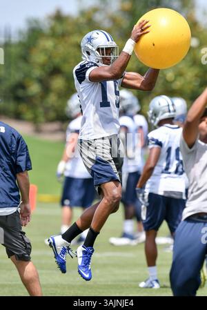 Juin 14th, 2017 : .Cowboys de Dallas receveur Brice Butler (19).Au cours d'une Star à la NFL minicamp de Frisco, TX.Manny Flores/Cal Sport Media Banque D'Images