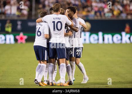 22 juillet 2017 - Orlando, Floride, États-Unis - Orlando, FL - samedi 22 juillet 2017 : Harry Kane et Tottenham Hotspur célèbrent un but lors du match de la Coupe internationale des Champions (ICC) entre les Tottenham Hotspurs et le Paris Saint-Germain FC (PSG) au Camping World Stadium. (Crédit image : © Jeremy Reper/ISIPhotos via ZUMA Wire) Banque D'Images