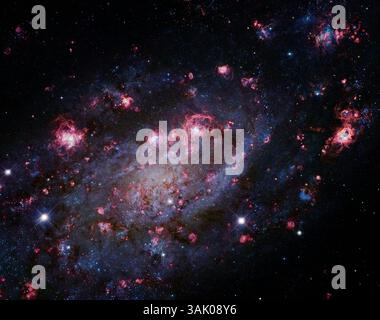 Galaxie spirale NGC 2403, image optique Banque D'Images