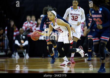 17 mars 2017 : Caroline du Nord Dominique Wilson #22 en action lors du premier match du championnat de basket-ball féminin de la division I de la NCAA contre l'Université Auburn au Frank Erwin Center à Austin, Texas. Mario Cantu/CSM(image de crédit : &copy ; Mario Cantu/CSM via ZUMA Wire) Banque D'Images