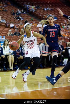 17 mars 2017 : Caroline du Nord Dominique Wilson #22 en action lors du premier match du championnat de basket-ball féminin de la division I de la NCAA contre l'Université Auburn au Frank Erwin Center à Austin, Texas. Mario Cantu/CSM(image de crédit : &copy ; Mario Cantu/CSM via ZUMA Wire) Banque D'Images