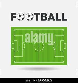 Terrain de football ou fond de terrain de football Illustration de Vecteur