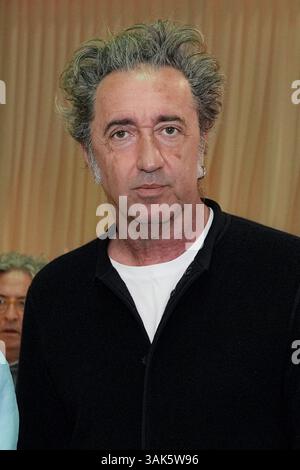 Milan, Italie. 12 avril 2025. Discours de Paolo Sorrentino au Salone del Mobile 2025, Milan, 12 avril 2025 . (Photo de Gian Mattia D'Alberto/Lapresse) crédit : LaPresse/Alamy Live News Banque D'Images