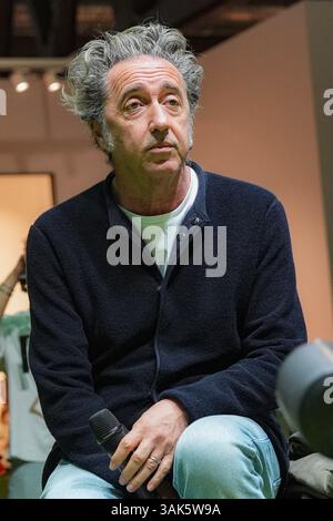 Milan, Italie. 12 avril 2025. Discours de Paolo Sorrentino au Salone del Mobile 2025, Milan, 12 avril 2025 . (Photo de Gian Mattia D'Alberto/Lapresse) crédit : LaPresse/Alamy Live News Banque D'Images