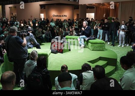 Milan, Italie. 12 avril 2025. Discours de Paolo Sorrentino au Salone del Mobile 2025, Milan, 12 avril 2025 . (Photo de Gian Mattia D'Alberto/Lapresse) crédit : LaPresse/Alamy Live News Banque D'Images