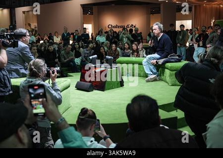 Milan, Italie. 12 avril 2025. Discours de Paolo Sorrentino au Salone del Mobile 2025, Milan, 12 avril 2025 . (Photo de Gian Mattia D'Alberto/Lapresse) crédit : LaPresse/Alamy Live News Banque D'Images