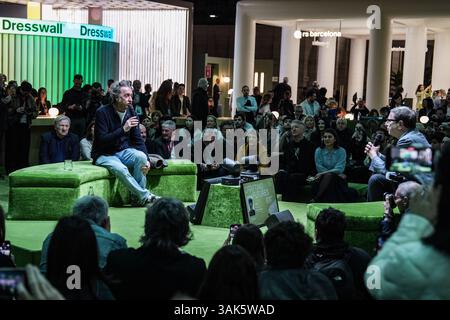 Milan, Italie. 12 avril 2025. Discours de Paolo Sorrentino au Salone del Mobile 2025, Milan, 12 avril 2025 . (Photo de Gian Mattia D'Alberto/Lapresse) crédit : LaPresse/Alamy Live News Banque D'Images