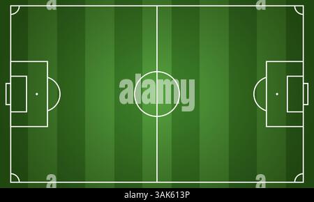 Fond vectoriel réaliste abstrait de terrain de football en vert Illustration de Vecteur