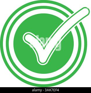 Icône de croix et de coche définie Illustration de Vecteur