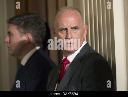 18 mai 2017 - Washington, District of Columbia, États-Unis d'Amérique - Keith Schiller, adjoint au président et directeur des opérations du Bureau ovale, assiste à une conférence de presse conjointe avec le président américain Donald Trump et le président colombien Juan Manuel Santos à la Maison Blanche à Washington, DC, le 18 mai 2017. . Crédit : Chris Kleponis / CNP (crédit image : © Chris Kleponis / CNP via ZUMA Wire) Banque D'Images