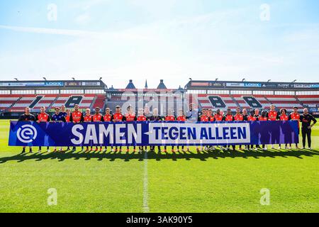 Rotterdam, pays-Bas. 12 avril 2025. ROTTERDAM, 12-04-25, Stadium het Kasteel, eredivisie néerlandaise, saison 2024/2025, Sparta Rotterdam - Heerenveen, crédit : Pro Shots/Alamy Live News Banque D'Images