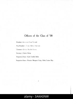 L'édition 1908 de 'Cardinal', l'annuaire de l'East High School, présente les activités académiques, sportives et sociales de l'année scolaire 1907-1908, mettant en évidence les événements clés, les professeurs et les étudiants. Banque D'Images