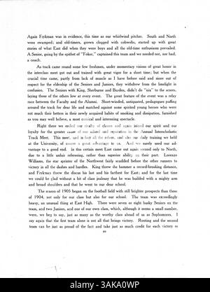 L’édition 1908 de l’annuaire Cardinal de l’East High School reflète les faits saillants académiques, sportifs et sociaux de l’année scolaire 1907-1908-1998, avec des étudiants, des enseignants, des clubs et des équipes sportives. Banque D'Images