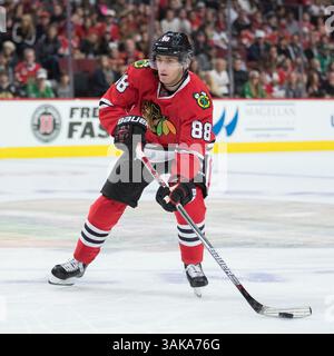 06 novembre 2016 : Chicago, Illinois, États-Unis - Blackhawk #88 Patrick Kane en action lors du match de la Ligue nationale de hockey entre les Blackhawks de Chicago et les Stars de Dallas au United Center à Chicago, il. (Image de crédit : &copy ; Mike Wulf/CSM via ZUMA Wire) Banque D'Images
