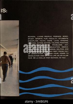 L'annuaire Delta 1967 de de la salle recense les étudiants, les enseignants, les clubs, l'athlétisme et les événements importants de l'année scolaire 1966-1967 en mettant l'accent sur l'histoire et la culture afro-américaines. Banque D'Images