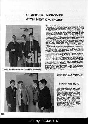 L'annuaire Delta 1967 de de la salle recense les réalisations des étudiants, les clubs, l'athlétisme et l'histoire afro-américaine de l'année académique 1966-1967. Banque D'Images