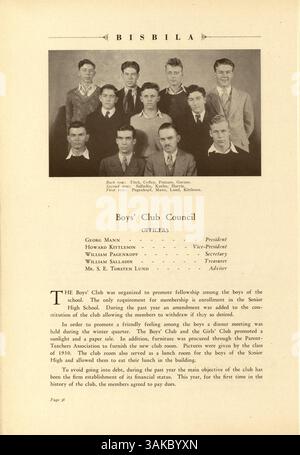 Cet annuaire 1931 de University High School met en lumière les réalisations et les expériences du corps étudiant, mettant en vedette divers clubs, organisations étudiantes et réalisations sportives au cours de l'année académique 1930-1931. Banque D'Images