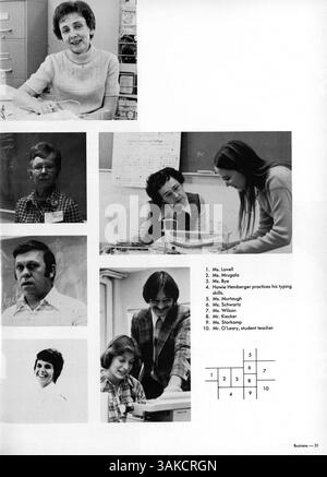 L’annuaire 1976 de la Cooper High School de Robbinsdale se penche sur les moments et les événements clés qui ont défini l’année scolaire 1975-1976, y compris l’athlétisme, les organisations étudiantes et les faits saillants académiques. Banque D'Images