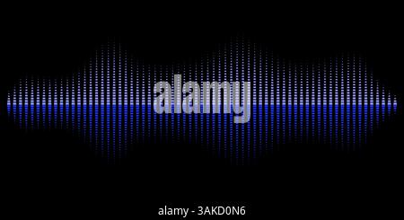 Égaliseur de musique Vector Digital EQ. Elément de conception Sound Wave. Émission d'ondes sonores. Intelligence artificielle ai Assistant visualisation vocale. Illustration de Vecteur