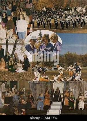 L'annuaire 'Wagistanian' 1975 de Southwest High documente les étudiants, les enseignants, les clubs, l'athlétisme et les événements clés de l'année scolaire 1974-1975 avec un accent particulier sur l'histoire et la culture afro-américaines. Banque D'Images