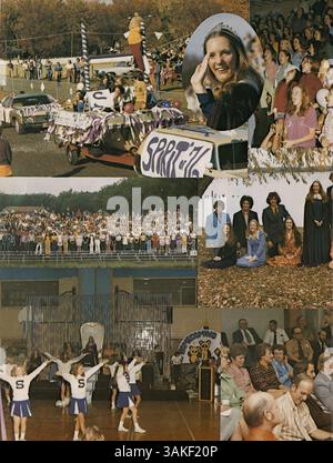 L'annuaire 'Wagistanian' pour 1975 de Southwest High présente les réalisations des étudiants, les événements et les contributions afro-américaines à l'année scolaire 1974-1975. Banque D'Images
