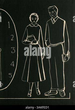 L'annuaire 'Hesperian' 1951 de West High School présente un regard complet sur les étudiants, les professeurs, l'athlétisme, les clubs et les événements de l'année académique 1950-1951. Banque D'Images