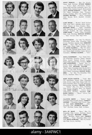 L'annuaire 1951 de Patrick Henry High présente les élèves, les enseignants, les clubs, l'athlétisme et les événements de l'année scolaire 1950-1951. Banque D'Images