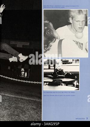 L'annuaire « Regalia : Out of the Blue » 1987 de Hopkins High documente les moments clés de l'année scolaire 1986-1987 avec des équipes sportives, des clubs, des étudiants et des professeurs. reflétant la communauté dynamique de l'école. Banque D'Images