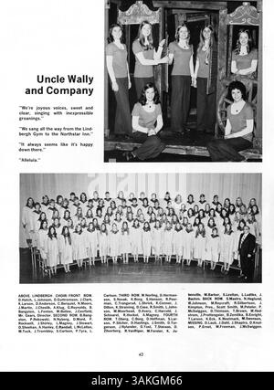 L'édition 1973 du Lindbergh High Yearbook, intitulée 'Contrails '73', présente les élèves, les enseignants, les clubs, l'athlétisme et d'autres événements importants de l'année scolaire 1972-1973 à Lindbergh High School. Banque D'Images