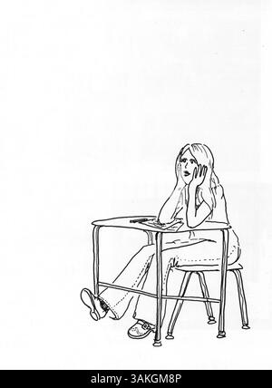L'édition 1973 du Lindbergh High Yearbook, intitulée 'Contrails '73', présente les élèves, les enseignants, les clubs, l'athlétisme et d'autres événements importants de l'année scolaire 1972-1973 à Lindbergh High School. Banque D'Images