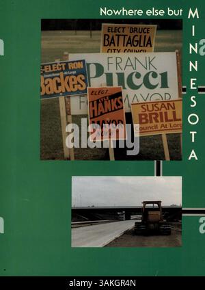 L’Echowan Yearbook 1984 de l’École secondaire Louis Park commémore les faits saillants académiques, sportifs et parascolaires de l’année scolaire 1983-1984. Banque D'Images