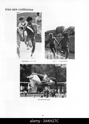L'annuaire « Antler 75 » de la Minnehaha Academy relate le corps étudiant et la faculté au cours de l'année scolaire 1974-1975 en mettant l'accent sur le sport, l'esprit scolaire et les activités académiques. Banque D'Images