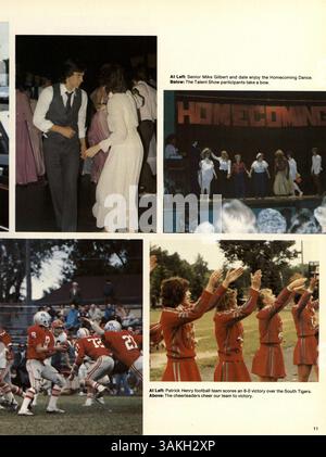 L'annuaire « Orateur » de Patrick Henry High School en 1983 décrit les réalisations académiques et parascolaires des étudiants, des professeurs et de l'athlétisme au cours de l'année scolaire 1982-1983/09. Banque D'Images