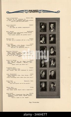 Cette édition 1925 de l'annuaire « Polaris » de North High School présente les faits saillants de la vie étudiante, de l'athlétisme, des clubs scolaires, des professeurs et des contributions afro-américaines à l'année scolaire. Banque D'Images