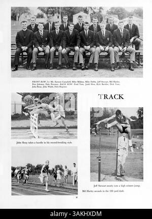 L'annuaire Mustang 1962 de Breck High School fournit un aperçu détaillé des étudiants, des enseignants, des clubs et des événements de l'année scolaire 1961-1962. Banque D'Images