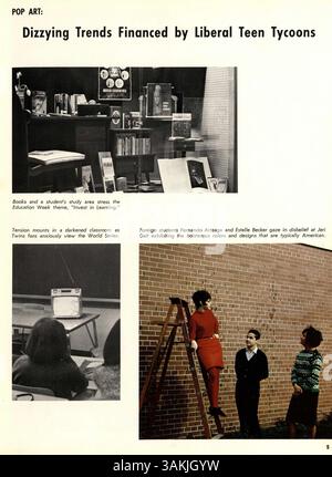 L'annuaire Echowan 1966 capture les faits saillants des étudiants et des professeurs de l'école secondaire Louis Park, mettant en vedette les clubs, l'athlétisme et d'autres événements importants de l'année scolaire 1965-1966. Banque D'Images