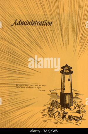L'annuaire « Antler » de l'édition 1951 de la Minnehaha Academy capture des souvenirs de l'année scolaire, en se concentrant sur les élèves, les enseignants, les réalisations sportives et les événements scolaires clés. Banque D'Images
