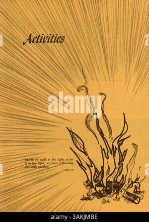L'édition 1951 de l'annuaire de l'Académie Minnehaha, 'The Antler', présente la vie étudiante, les professeurs, les équipes sportives, clubs, et événements scolaires importants de l'année scolaire 1950-1951. Banque D'Images