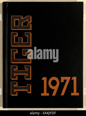 Le South High Yearbook 1971, intitulé *Tiger*, documente les élèves, les enseignants, les clubs, athlétisme et autres événements de l'année scolaire 1970-1971 avec un accent particulier sur l'histoire afro-américaine. Banque D'Images